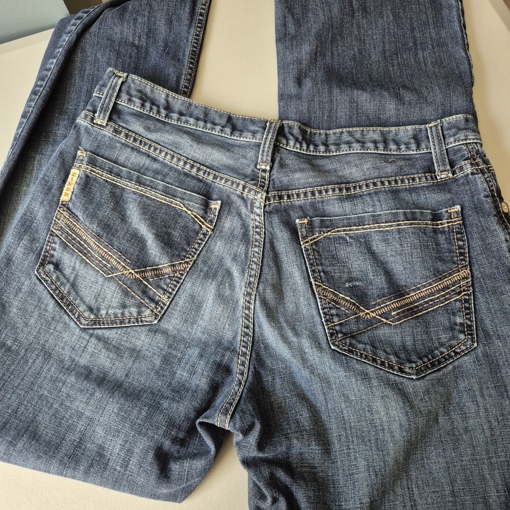 Cinch Ian Jeans Mens 34x34 Slim Bootcut Rodeo Cowboy Western Rancher Stretch